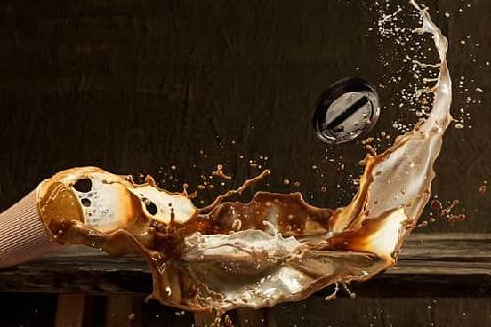 coffee being spilled